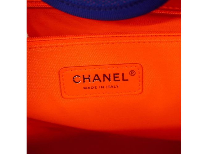 Borsa a mano Chanel Deauville Blu - vista 5