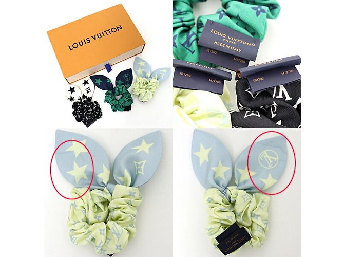Set di capelli in 3 pezzi Monogram Star di Louis Vuitton Nero Bianco Multicolore Verde Giallo Blu navy Blu chiaro - vista 2