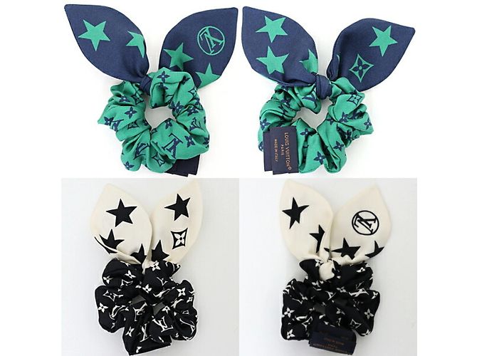 Set di capelli in 3 pezzi Monogram Star di Louis Vuitton Nero Bianco Multicolore Verde Giallo Blu navy Blu chiaro - vista 3