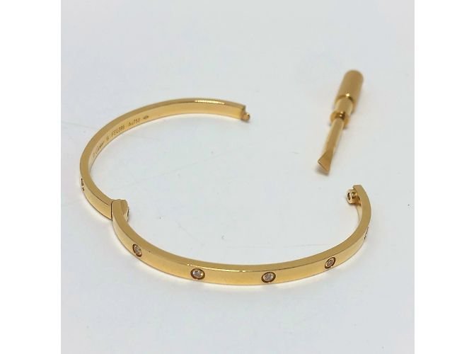 Bracciale in Oro Cartier 10P completamente in diamanti D'oro - vista 7