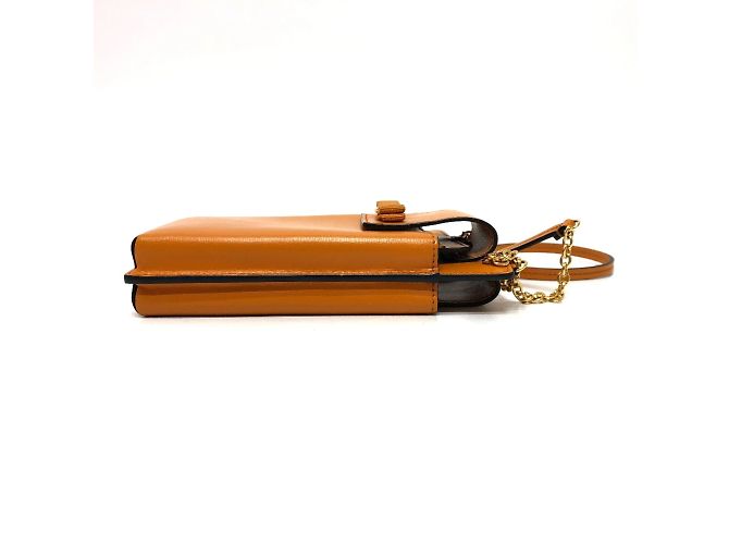 Borsa a spalla in pelle arancione Salvatore Ferragamo - vista 3