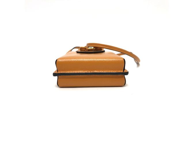 Borsa a spalla in pelle arancione Salvatore Ferragamo - vista 4