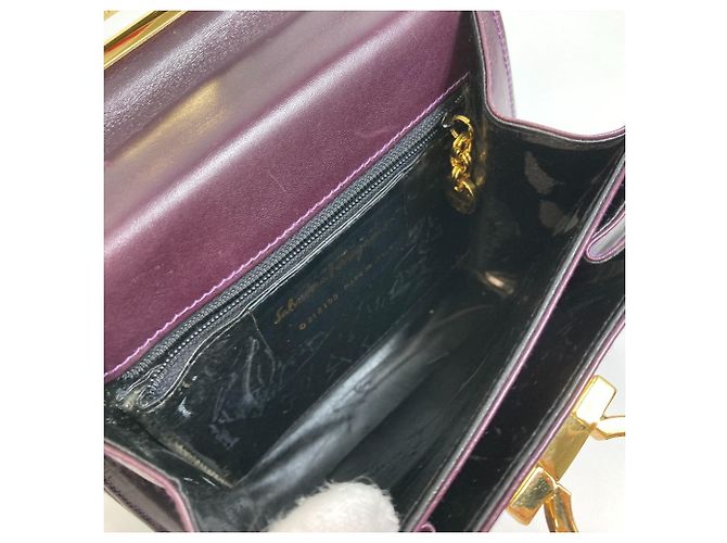 Borsa a Spalla Vala 2WAY di Salvatore Ferragamo Porpora - vista 10