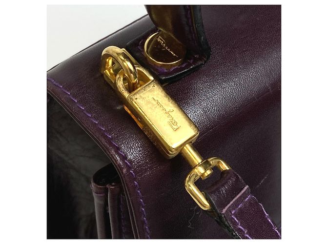 Borsa a Spalla Vala 2WAY di Salvatore Ferragamo Porpora - vista 5