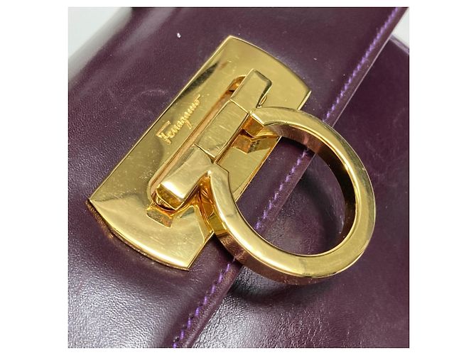 Borsa a Spalla Vala 2WAY di Salvatore Ferragamo Porpora - vista 9