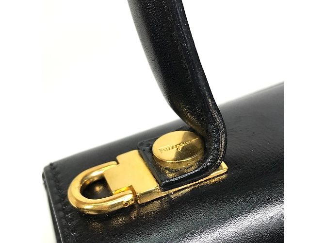 Borsa a spalla in pelle nera Salvatore Ferragamo Nero - vista 11