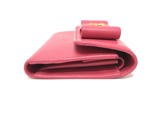 Billetera Trifold Prada 1MH840 en Rosa Peonía - vista 3