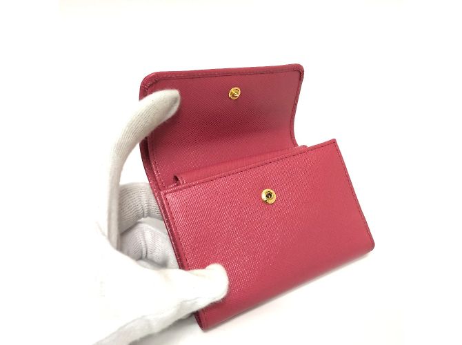 Billetera Trifold Prada 1MH840 en Rosa Peonía - vista 7