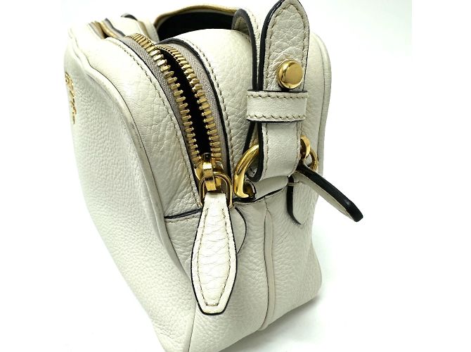 Double Borsa a spalla in pelle bianca Prada Bianco - vista 13