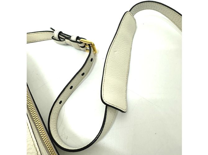 Double Borsa a spalla in pelle bianca Prada Bianco - vista 7
