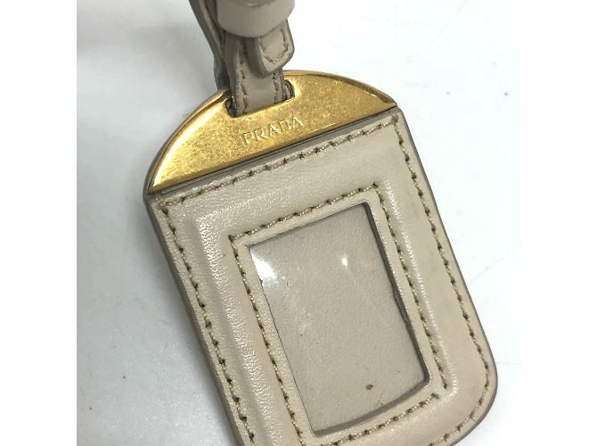 Borsa a spalla con logo Prada BT0706 Beige - vista 16