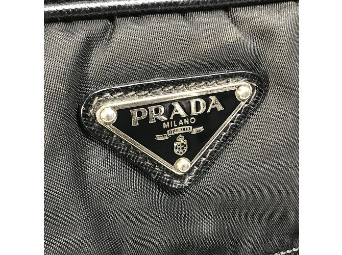 Borsa a tracolla nera in tessuto Prada Nero - vista 12