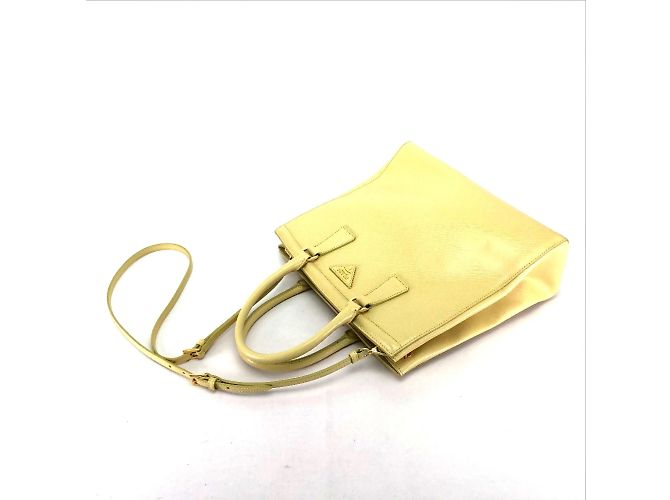 Bolsa de couro amarelo Prada B2411M - vista 3
