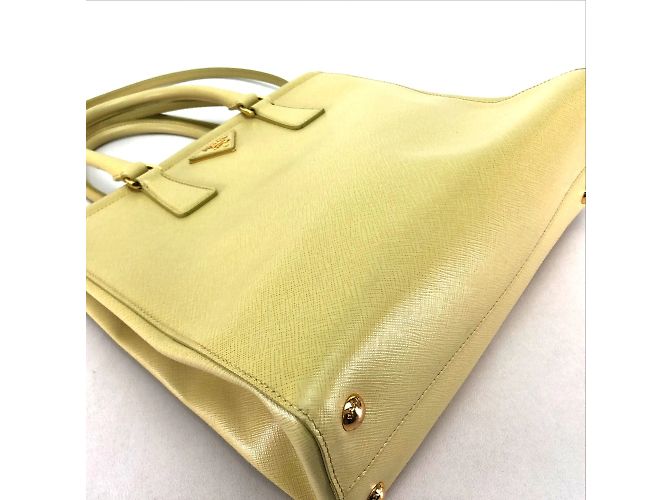 Bolsa de couro amarelo Prada B2411M - vista 4