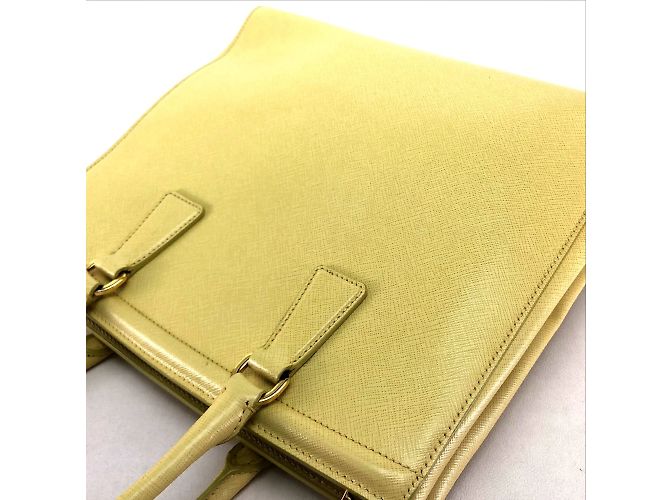Bolsa de couro amarelo Prada B2411M - vista 5