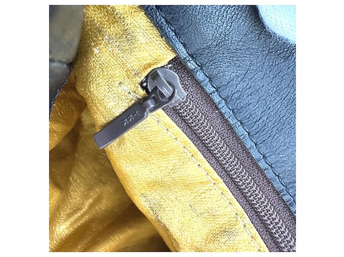 Vintage Gelbe Leder Schultertasche von Versace - Ansicht 12