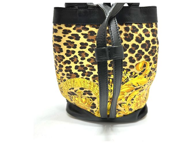 Vintage Gelbe Leder Schultertasche von Versace - Ansicht 2