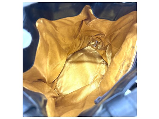 Vintage Gelbe Leder Schultertasche von Versace - Ansicht 9