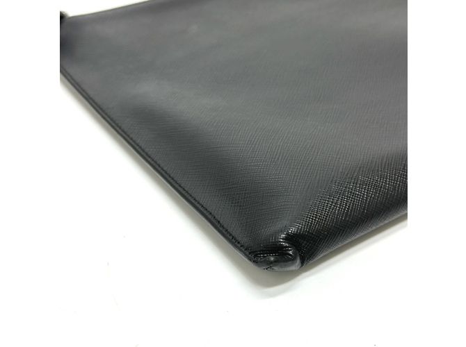 Clutch in pelle nera Prada Nero - vista 4