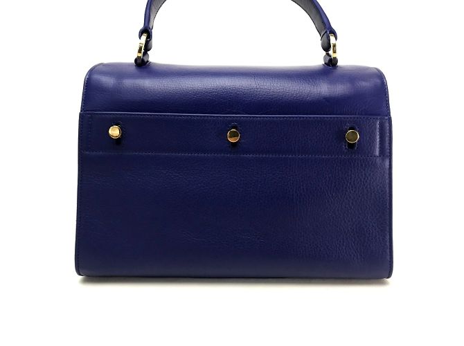 Borsa in pelle blu Saint Laurent - vista 2