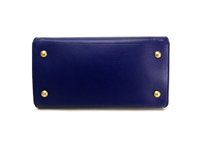 Borsa in pelle blu Saint Laurent - vista 3