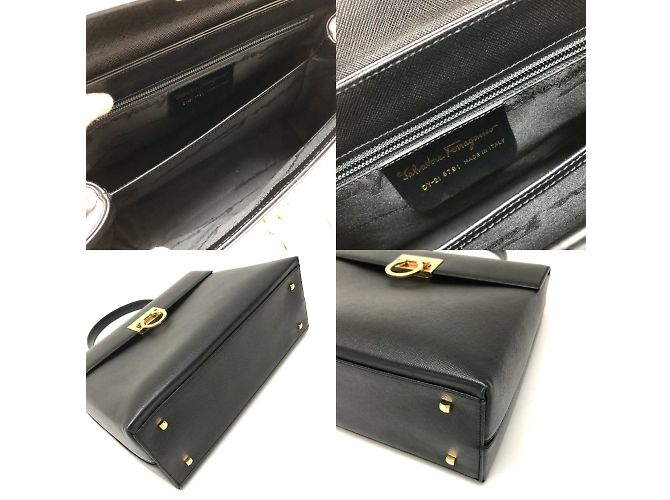 Borsa in pelle nera Salvatore Ferragamo Nero - vista 12