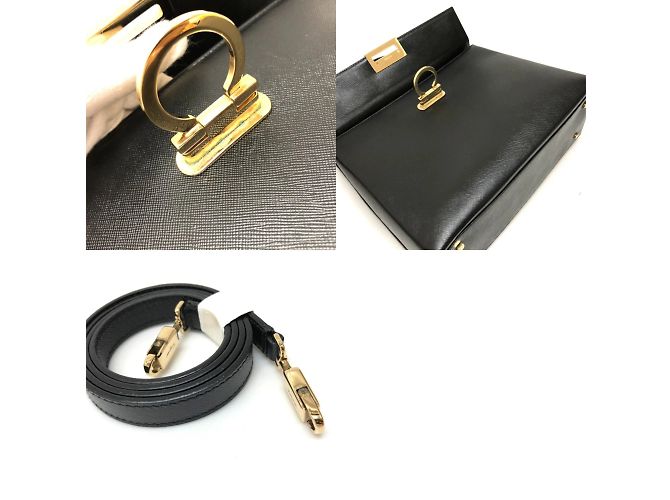 Borsa in pelle nera Salvatore Ferragamo Nero - vista 13