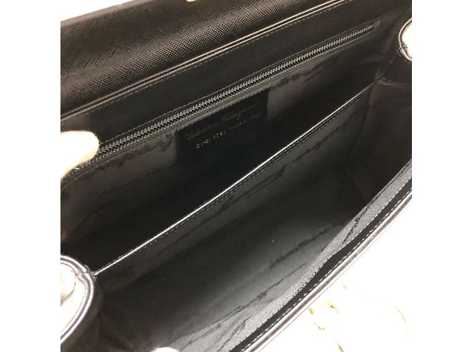 Borsa in pelle nera Salvatore Ferragamo Nero - vista 5