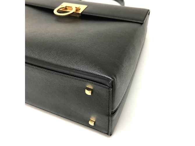 Borsa in pelle nera Salvatore Ferragamo Nero - vista 8
