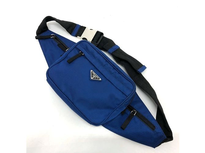 Marsupio con Logo Triangolo Prada 2VL001 Blu - vista 14