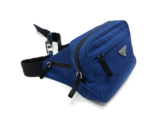 Marsupio con Logo Triangolo Prada 2VL001 Blu - vista 3