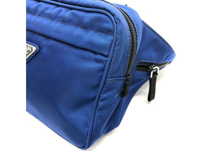 Marsupio con Logo Triangolo Prada 2VL001 Blu - vista 5