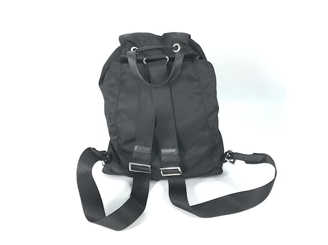 Prada 1BZ032 Logo-Platte Rucksack Schwarz - Ansicht 2