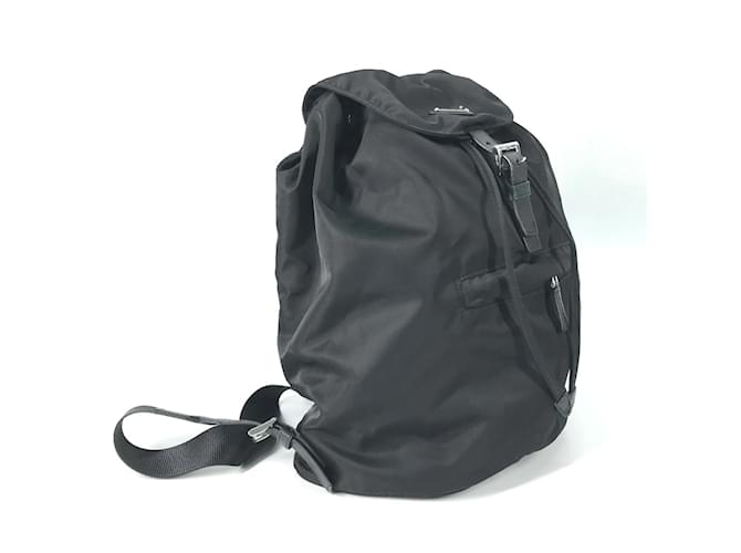 Prada 1BZ032 Logo-Platte Rucksack Schwarz - Ansicht 3