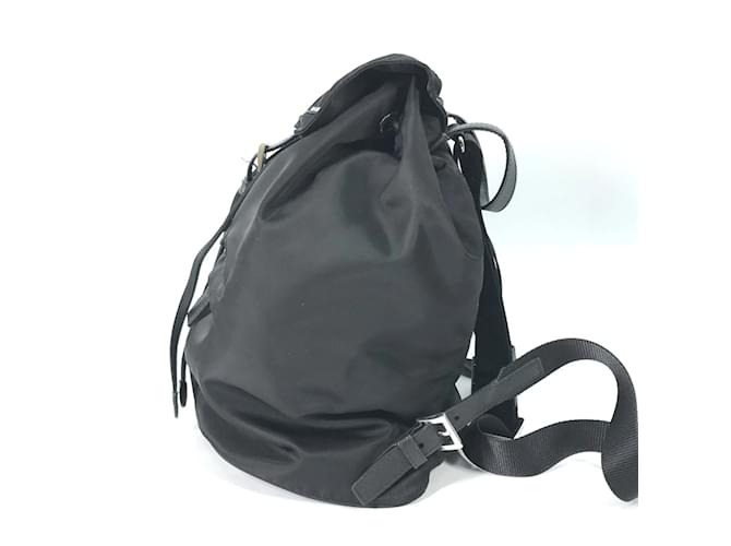 Prada 1BZ032 Logo-Platte Rucksack Schwarz - Ansicht 4