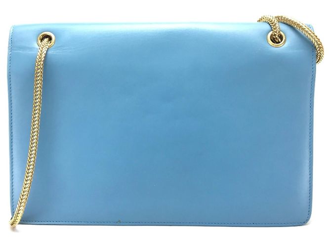 Borsa a spalla in pelle blu Saint Laurent - vista 2