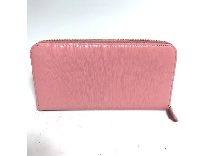 Cartera larga de cuero rosa Prada - vista 2