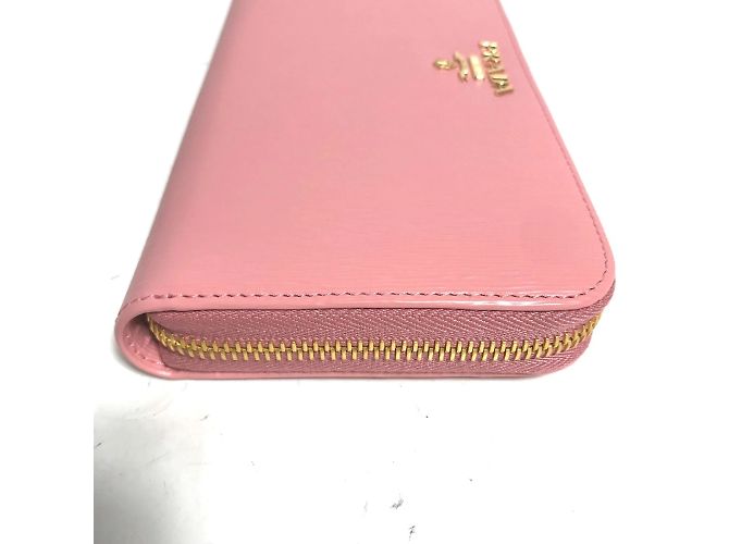 Cartera larga de cuero rosa Prada - vista 3