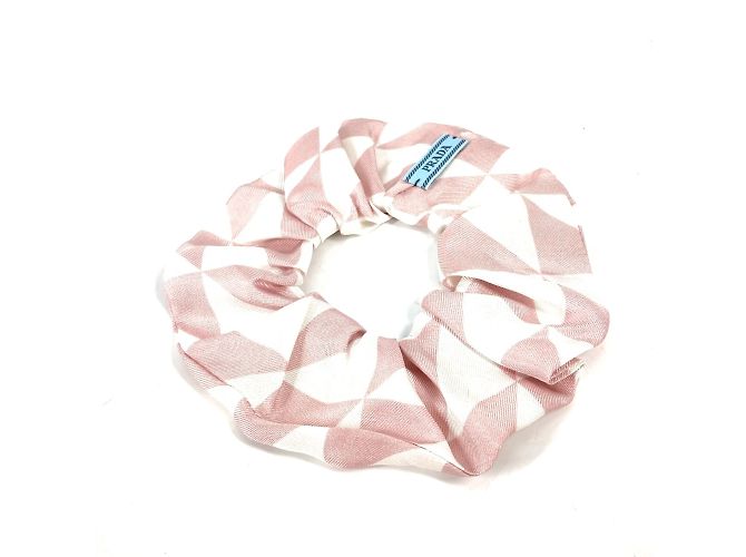 Acessório de cabelo com logo triangular da Prada Rosa - vista 2