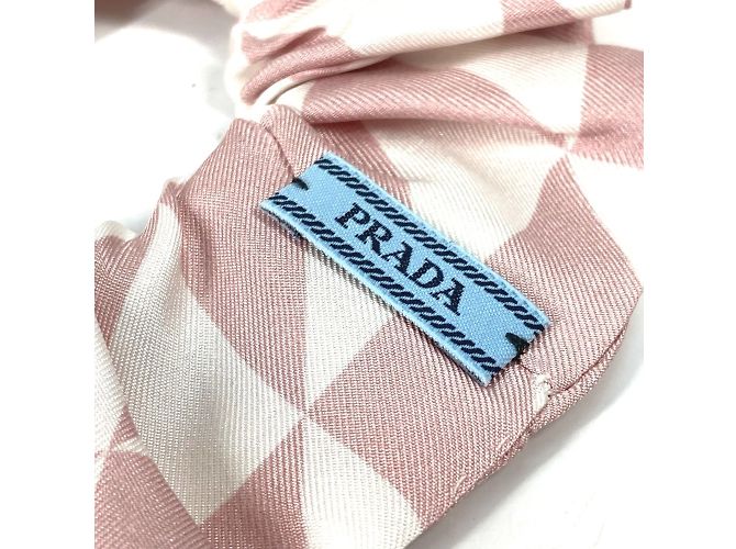 Acessório de cabelo com logo triangular da Prada Rosa - vista 3