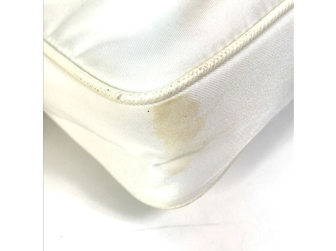 Borsa a spalla in tessuto bianco Prada con pochette - vista 2