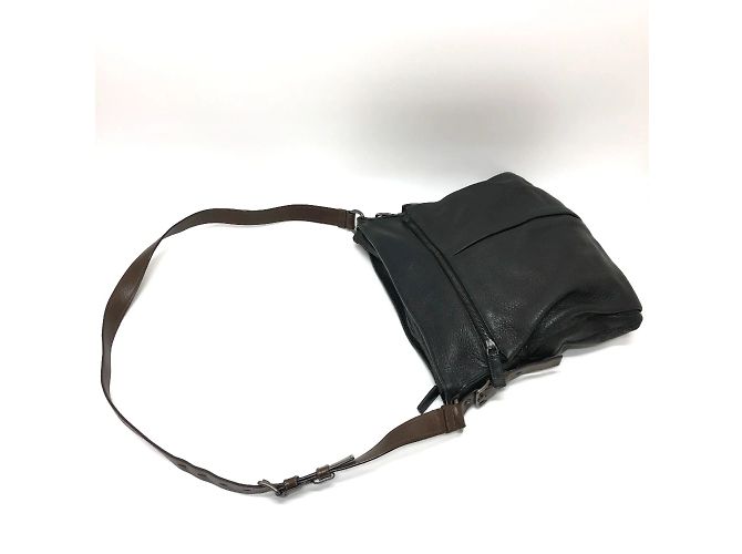 Borsa a spalla in pelle nera Prada VA0802 Nero - vista 6