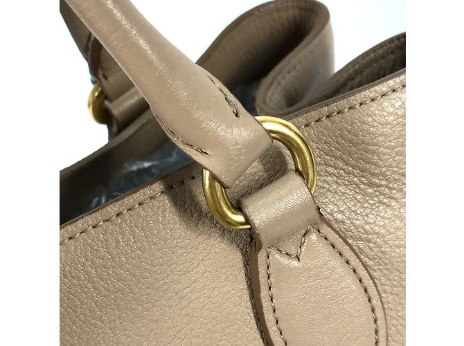 Borsa in pelle beige Prada 1BA058 - vista 11