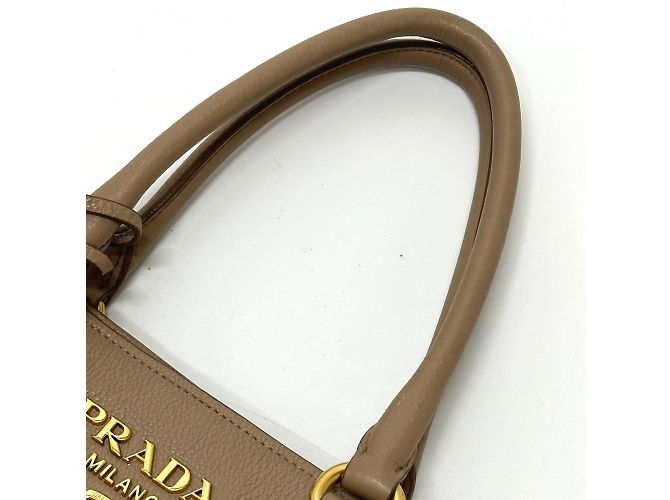 Borsa in pelle beige Prada 1BA058 - vista 12