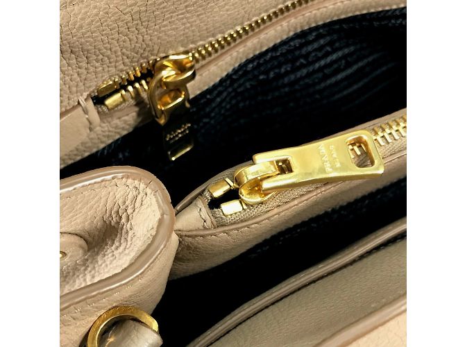 Borsa in pelle beige Prada 1BA058 - vista 13
