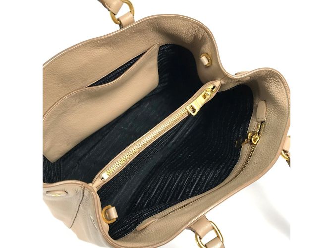 Borsa in pelle beige Prada 1BA058 - vista 14