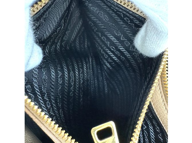 Borsa in pelle beige Prada 1BA058 - vista 15