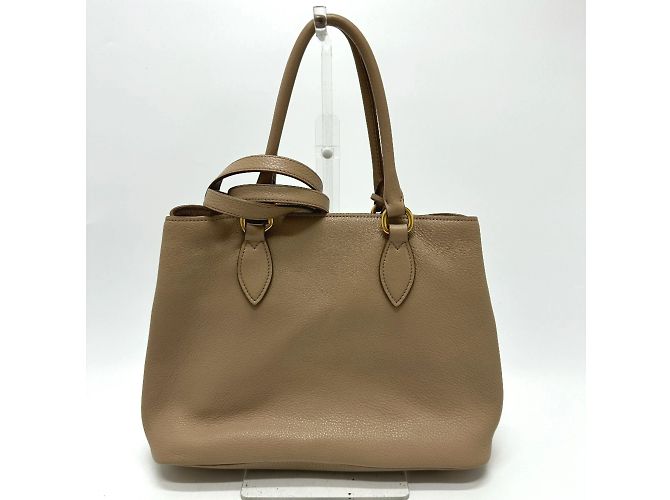Borsa in pelle beige Prada 1BA058 - vista 2