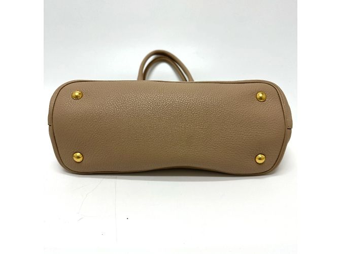 Borsa in pelle beige Prada 1BA058 - vista 5