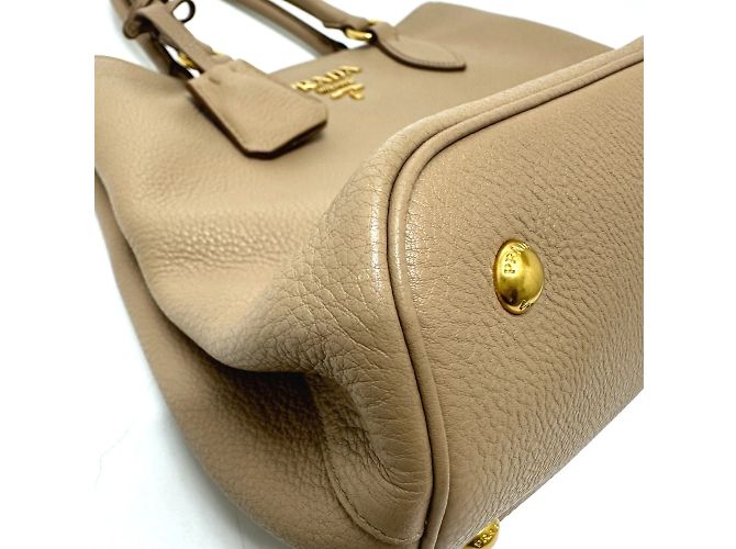 Borsa in pelle beige Prada 1BA058 - vista 8